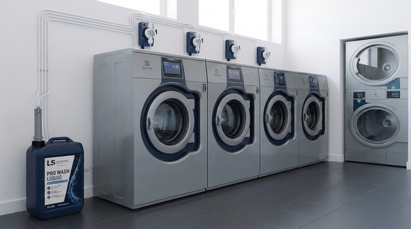 LS Pro Wash Liquid aangesloten op doseersysteem